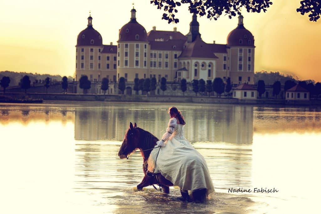 Luna vor dem Schloss Moritzburg